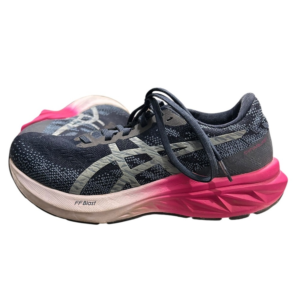 Asics Women's Dynablast 3 running shoes in the Midnight/Pink - Picture 3 of 10